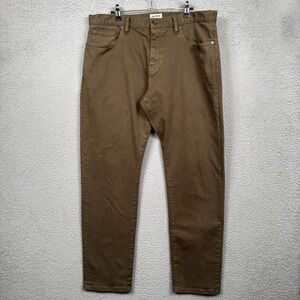 Todd Snyder Pants Mens 34x32 Brown Slim Fit Grament Dyed 5 Pocket Chino Stretch